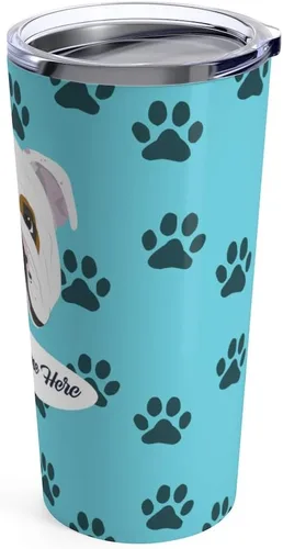 Vista 5 de Taza de viaje personalizada Bulldog – 30 razas a elegir, vaso o taza personalizada para café, cerveza, bebidas frías calientes, hombres, mujeres