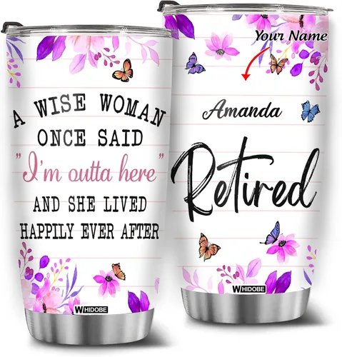 Vista 24 de WHIDOBE Vaso de jubilado personalizado (1 niño) personalizado jubilado bajo nueva administración, mira a los nietos para obtener detalles, vaso