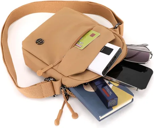 Vista 4 de Bolso cruzado de nailon casual, impermeable, ligero, para mujer