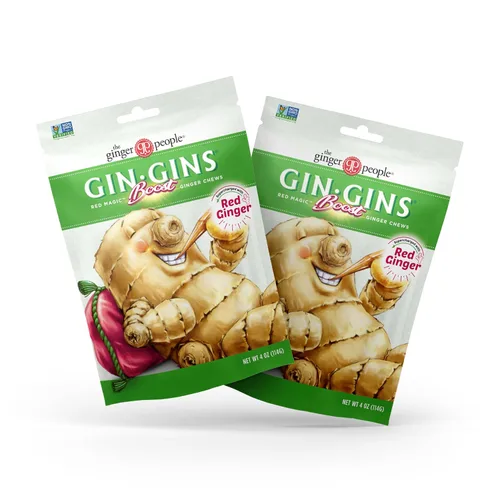 Vista 19 de GIN GINS Boost Red Magic Ginger Chews Soporte digestivo de 2 libras, 1 paquete