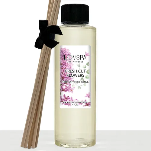Vista 11 de Amber Romance - Recambio de aceite difusor de varillas con varillas de junco, ámbar cálido, sándalo y notas florales, aceites esenciales de lirio