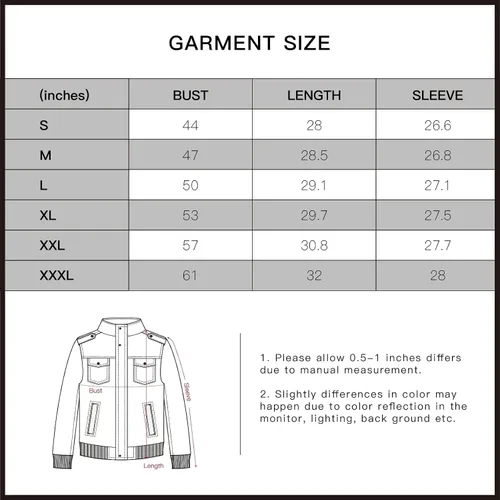 Vista 3 de whattry Chaqueta militar de algodón lavado casual para hombre, cortavientos de lona cálida