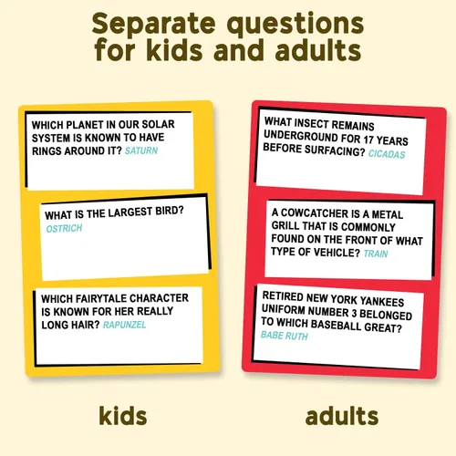 Vista 3 de ¿Quién sabe más? Niños o adultos, El juego de trivia definitivo para niños, adolescentes y adultos - Un divertido juego de fiesta familiar