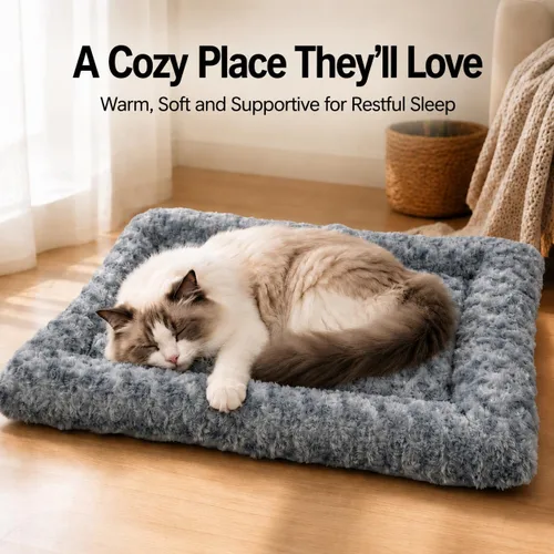 Vista 8 de Cama autocalentable para mascotas para gatos de interior y perros pequeños
