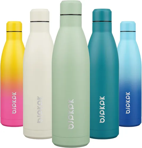 Vista 67 de [Usado] BJPKPK Botella de agua pequeña aislada de 12 onzas, frasco a prueba de A-azul