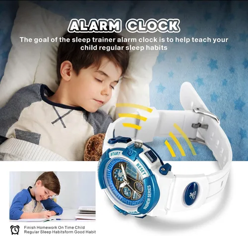 Vista 6 de PINDOWS Reloj para niños, reloj deportivo digital multifuncional para niños y niñas de 5 a 15 años, resistente al agua, deportes al aire libre