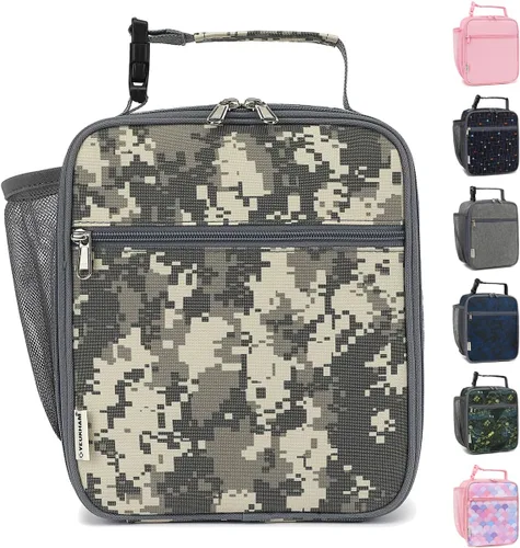 Vista 23 de GYEUKHAM Bolsa de Almuerzo Aislada para Mujeres, Niñas, Adolescentes, Bolsa de Almuerzo para Niños Grande con Aislamiento, Grande, Reutilizable