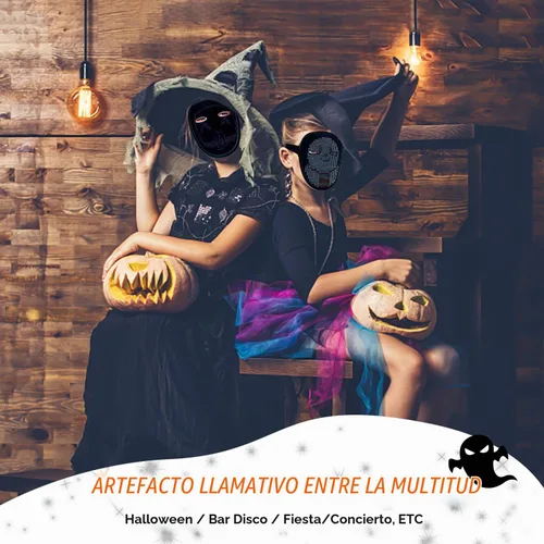 Vista 5 de Depointer Life Máscara LED con detección de gestos, máscara transformadora unisex con luz LED para disfraz, cosplay, fiesta, mascarada