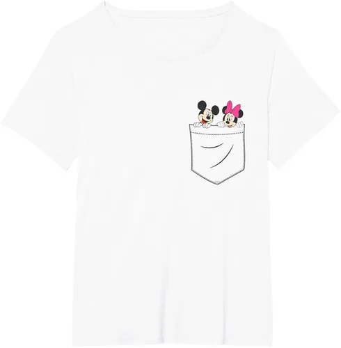 Vista 71 de Disney Mickey & Minnie Mouse - Camiseta de bolsillo pequeño para pareja