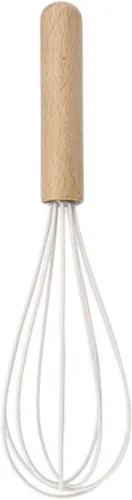 Vista 11 de Juego de utensilios de cocina de silicona con mango de madera, utensilios de cocina de silicona antiadherentes, juego de espátula blanca, cuchara