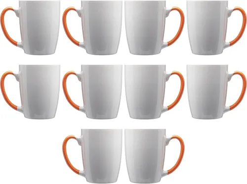 Vista 19 de DISCOUNT PROMOS Tazas de café personalizadas Java de dos tonos, 12 onzas, juego de 10/50/100 unidades personalizadas a granel para café, té