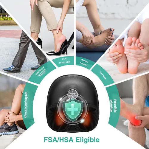 Vista 6 de Medcursor Masajeador de pies con calor - Máquina de amasado profundo Shiatsu mejorada 2026, intensidad de compresión de aire múltiple, control