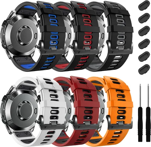 Vista 19 de ZPJPPLX Correa Quickfit de 0.866 pulgadas compatible con Garmin Fenix 8/7/6 epix Pro, correa de silicona para Fenix E/5 Plus/5/tactix quatix 8 7