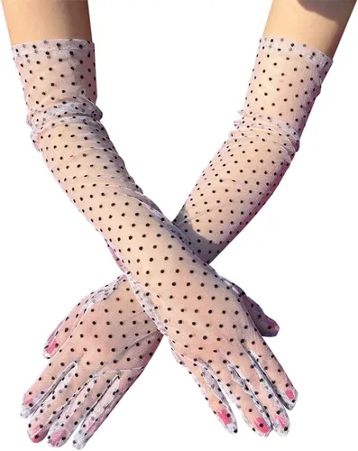Vista 27 de Guantes de encaje de muchos estilos para mujeres o niñas Manga de brazo ahuecada años 80