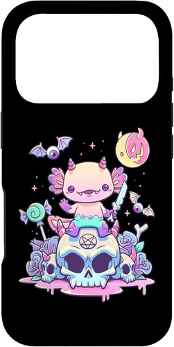 Vista 30 de Pastel Goth Axolotl Creepy Gothic Kawaii Anime Aesthetic Case for iPhone 16