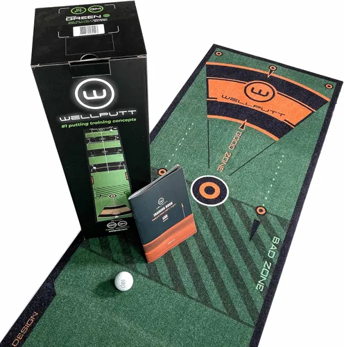 Vista 6 de WELLPUTT - Alfombrilla de entrenamiento de golf para putting - Verde clásico de 10 pies