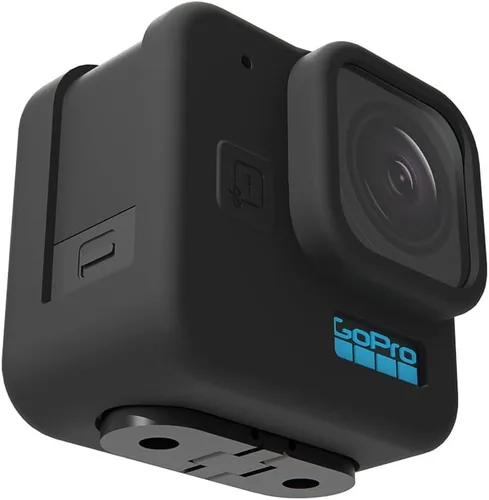 Vista 2 de Funda de silicona para GoPro Hero 11 Mini protector de lente de vidrio templado, cubierta protectora de película protectora para GoPro11 Mini