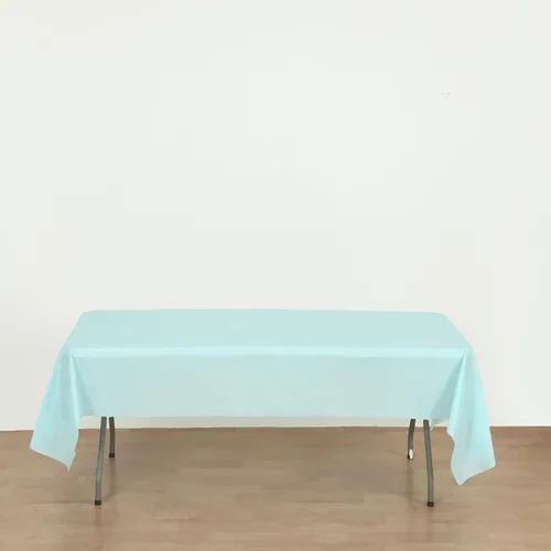 Vista 4 de Evershine Caja de 48 manteles de plástico resistentes a granel de 54 x 108 pulgadas para mesa de plástico (rectangular)