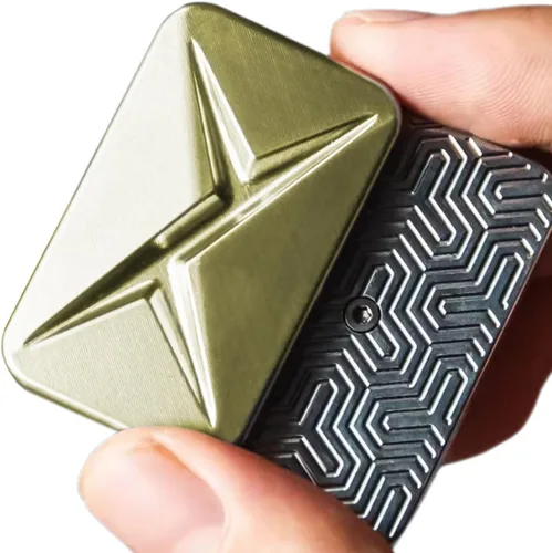 Vista 16 de Paquete de 2 juguetes para ansiedad, tarjeta magnética de metal háptico, tarjeta de póquer deslizante, juguetes EDC para adultos, aliviar el estrés