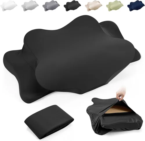 Vista 8 de Hahafelt Funda de almohada cervical refrescante con cierre de sobre (solo funda de almohada) Funda de almohada ergonómica para el cuello, funda