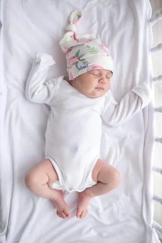 Vista 4 de Copper Pearl Baby Beanie Hat Top Knot