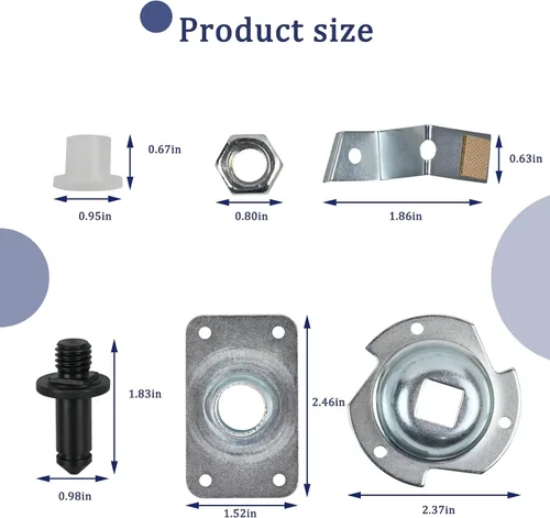 Vista 2 de WE25X205 Secadora Kit de rodamiento de tambor trasero para GE Hotpoint WE25M40 AP2619300 PS267529