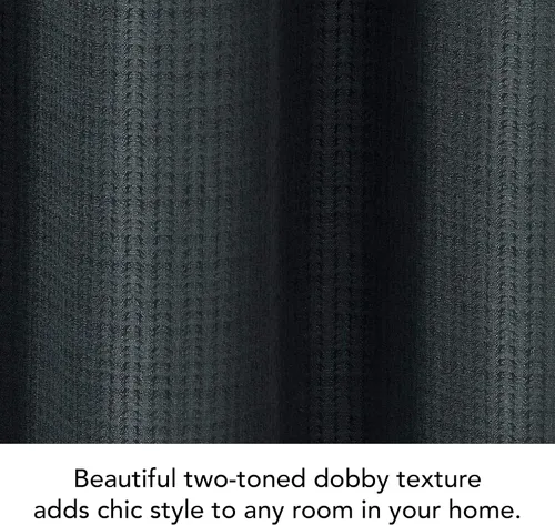 Vista 6 de Creative Home Ideas Cortinas opacas (2 paneles, 50 x 84 pulgadas, gris carbón) cortinas con aislamiento térmico para oscurecer la habitación