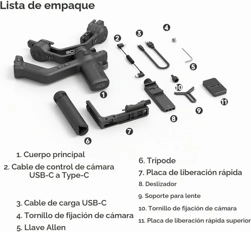 Vista 8 de FeiyuTech Estabilizador de cardán de cámara SCORP-C2 con seguimiento de IA