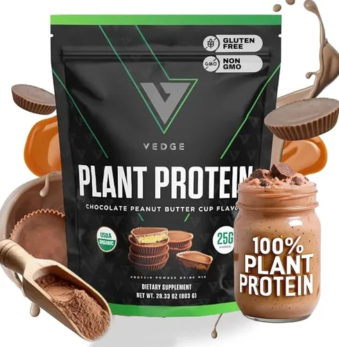 Vista 8 de VEDGE Proteína vegana en polvo – Proteína vegetal en polvo con guisante, calabaza y girasol – USDA orgánico, aminoácidos, sin lácteos, sin gluten