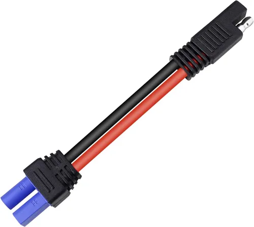 Vista 2 de Cable conector EC5 hembra a SAE, cable adaptador de alimentación automotriz para fuente de alimentación de baterías de panel solar de motor