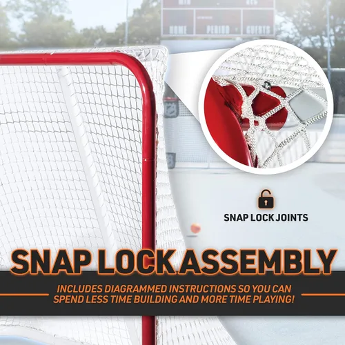 Vista 6 de Franklin Sports NHL Street Hockey Goals - Outdoor Steel Street + Roller Hockey Nets - 72" x 48