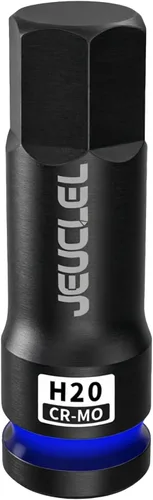 Vista 22 de Vaso de Punta de Impacto Hexagonal de 4mm, H4 Vaso Allen de Impacto de 1/2 Pulgada, Adaptador de Destornillador Hexagonal Alargado de Acero Cr-Mo