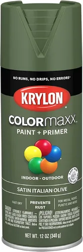Vista 43 de Krylon K05554007 COLORmaxx Pintura en aerosol y base para uso en interiores y exteriores, color almendra satinada, 12 onzas (paquete de 1)