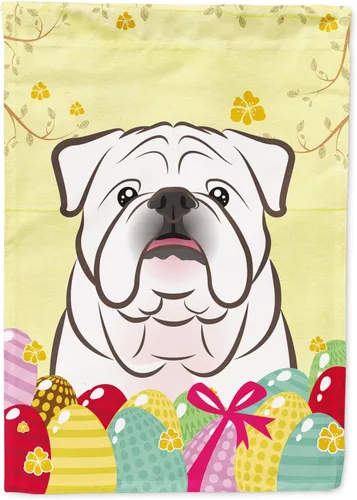 Vista 29 de Caroline's Treasures BB1920CHF - Bandera de caza de huevos de Pascua con diseño de bulldog francés, para casa, gran porche, para colgar en la pared