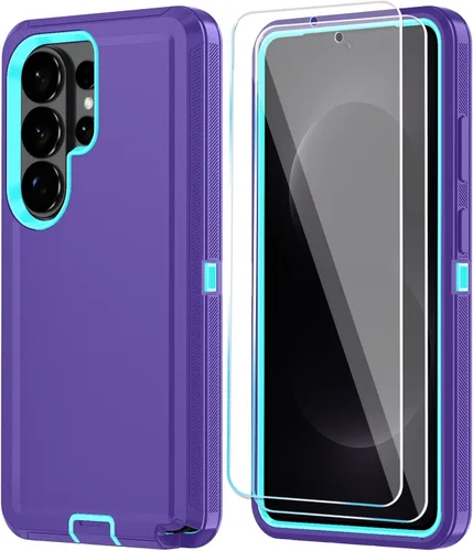 Vista 9 de ONOLA Funda compatible con Samsung Galaxy S24 Ultra con protector de pantalla HD, resistente a los golpes y a las caídas, funda de 3 capas
