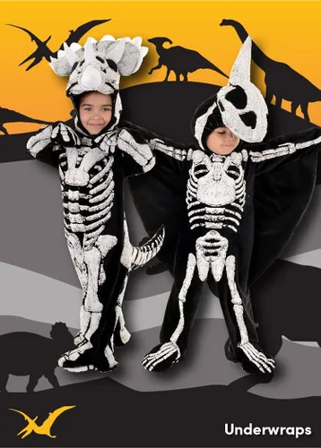 Vista 4 de UNDERWRAPS Disfraz de fósil de pteradáctilo para niños, Multicolor