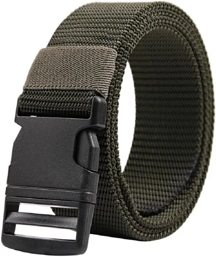 Vista 11 de AIBEARTY Cinturón de lona con hebilla ajustable, cintura larga para mujeres, hombres, adolescentes