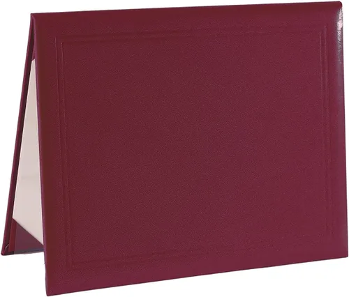 Vista 4 de Cubierta para diploma de 8.5 x 11 pulgadas, cubierta de graduación, certificado, portadocumentos de cuero liso, tamaño carta Negro C
