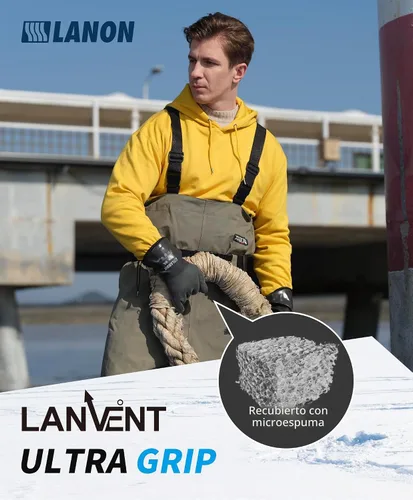 Vista 3 de LANON Waterproof Winter Work Gloves, Moisture-permeable PU Coated，Warm Gloves for Freezer & Outdoor Work