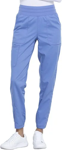 Vista 13 de Cherokee WW011 - Pantalones de uniforme médico para mujer tipo jogger con tiro normal, cintura elástica de 5 bolsillos, ultra suaves con elasticidad