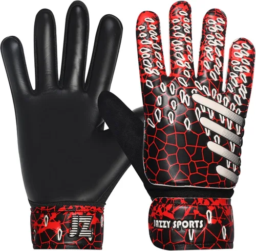 Vista 10 de Guantes de portero de fútbol para niños, jóvenes y adultos, guantes de portero de fútbol funky con doble protección para la muñeca de 0.157 in