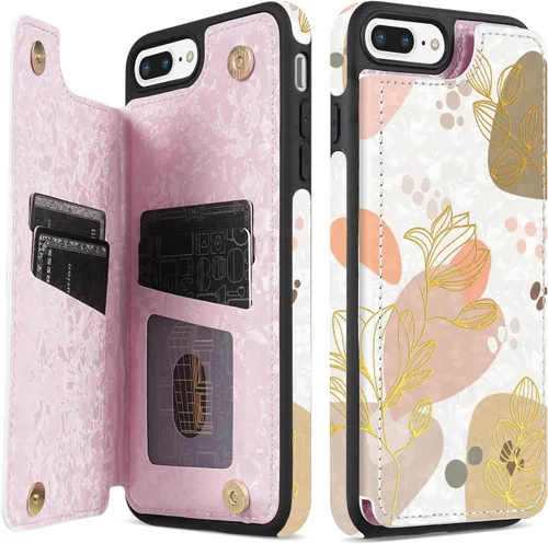 Vista 37 de NNH Funda tipo cartera compatible con iPhone Xs Max con bloqueo RFID, ranuras para tarjetas, folio de piel sintética, función atril, doble cierre