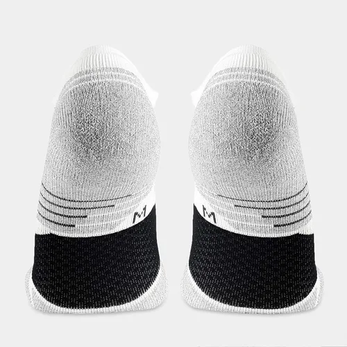 Vista 4 de WANDER Calcetines deportivos para correr para hombre, 7 pares de calcetines gruesos acolchados para hombre, calcetines deportivos de corte bajo