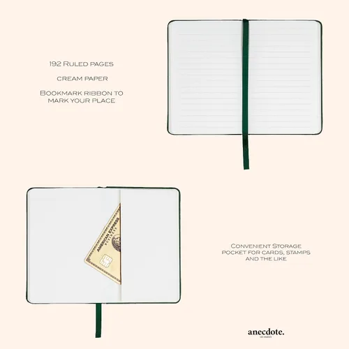 Vista 3 de ANECDOTE. Cuaderno pequeño (paquete de 2) – Diario de bolsillo de alta calidad para escribir notas – Compacto, duradero, diario de viaje ideal