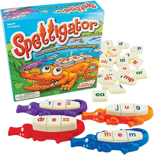 Vista 2 de Juego de construcción de palabras Spelligator de Junior Learning, Edades 5-9, Conciencia fonémica, 75 fichas de letras