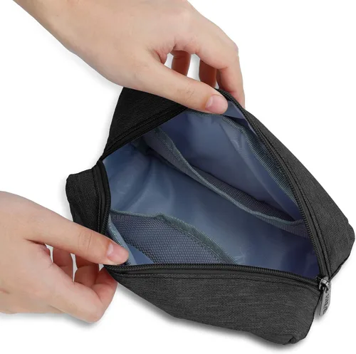 Vista 6 de Bolsa de maquillaje E-Tree, estuche mediano de viaje con cremallera para bolso, estuche de cosméticos con cepillo para el cuidado de la piel