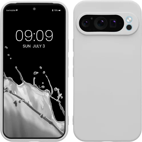 Vista 60 de kwmobile Funda compatible con Google Pixel 9 - Funda protectora delgada de TPU para teléfono - Acabado mate suave - Piedra antigua