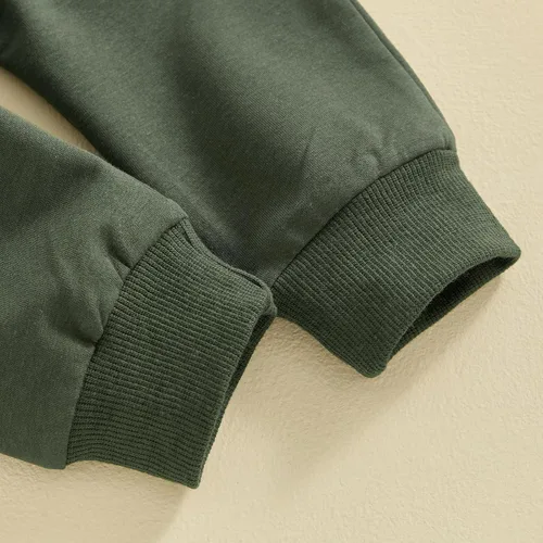 Vista 5 de Muasaaluxi Conjunto de ropa de 2 piezas para bebé del Día de San Patricio, sudadera de trébol de manga larga, pantalones deportivos verdes, conjunto