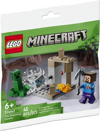 Vista 2 de LEGO Minecraft Dripstone Cavern - Bolsa de plástico Steve Creeper 30647