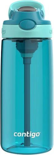 Vista 10 de Contigo Aubrey - Botella de agua para niños, paquete de 2, 20 onzas, azalea/jade y frambuesa azul. Azalea, tapa a prueba de derrames, apta